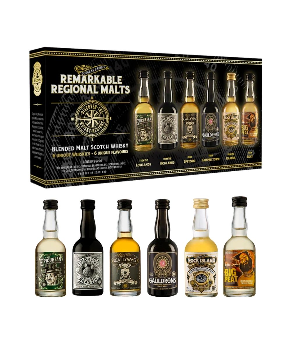 Douglas Laing's Remarkable Regional Malt Miniature 50ml x 6 Bottle Pack
