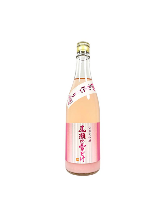 尾瀨雪融 純米大吟釀 赤色酵母 生原酒 （桃色）
