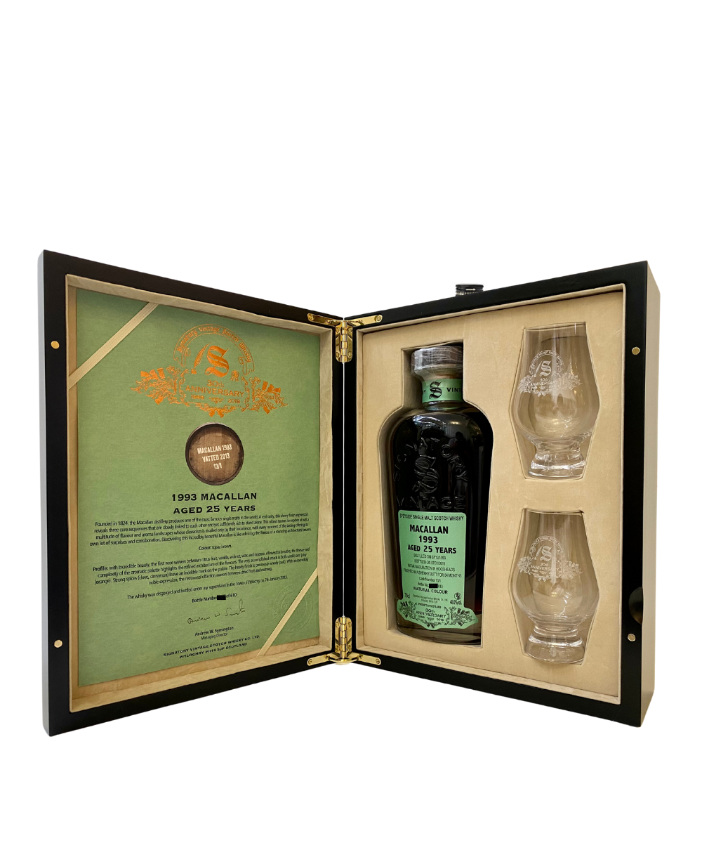 Macallan 1993 Signatory Vintage 25 Year Old Single Cask 30th